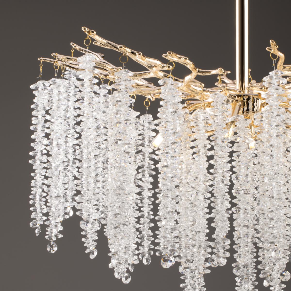 Люстра на штанге Freya Mineral FR1010CL-08G в #REGION_NAME_DECLINE_PP#