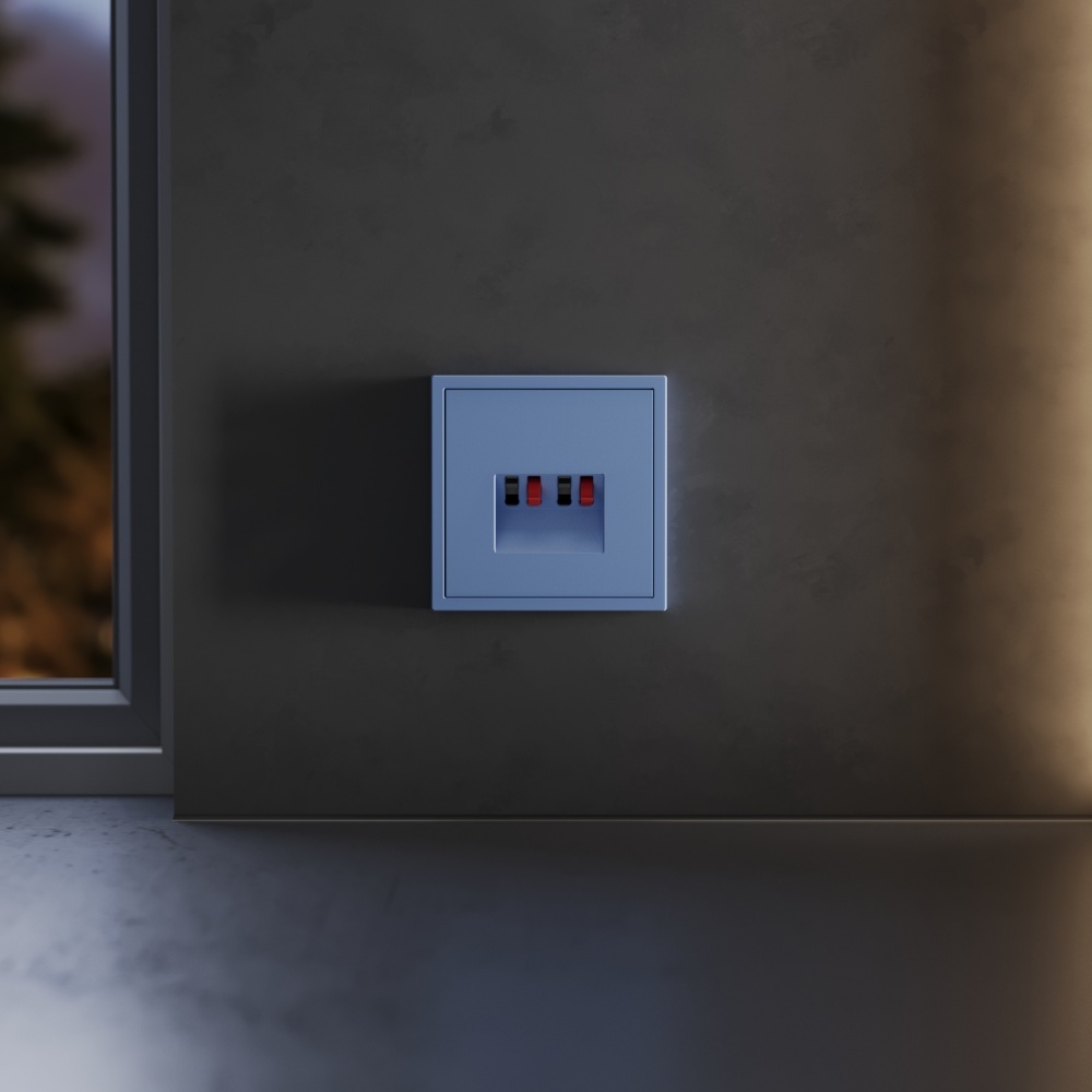 Накладка для розетки акустической 4-местной  Voltum S70 (деним) VLS001515 в Санкт-Петербурге