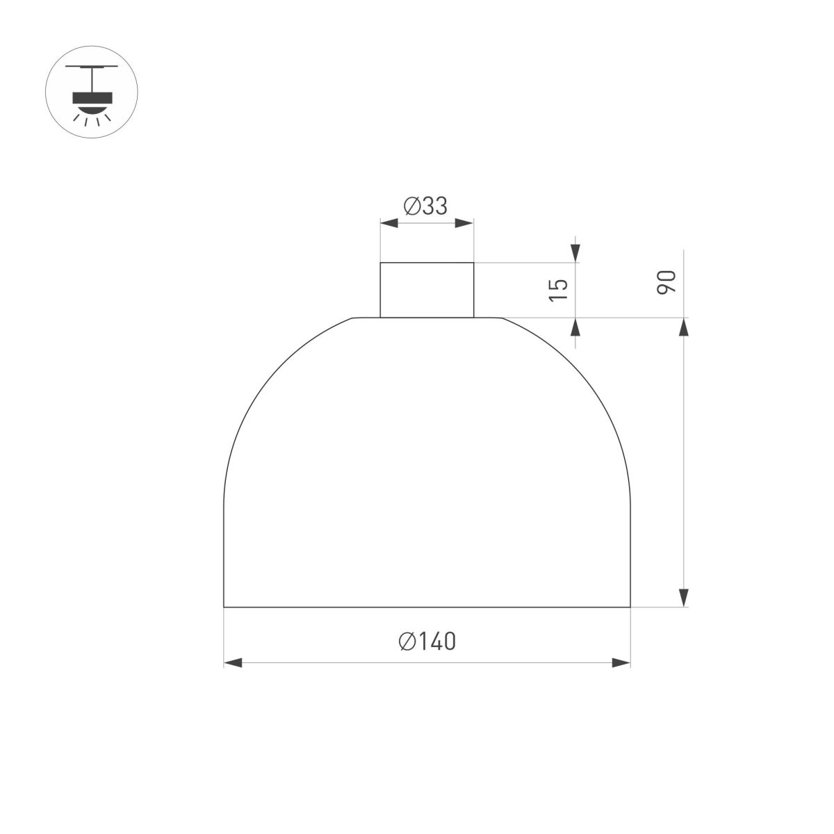 Трековый светильник Arlight ART-INBELT-BOWL-R140-8W Day4000-MIX (BK, 95 deg, 48V, DALI) 051162 в Санкт-Петербурге