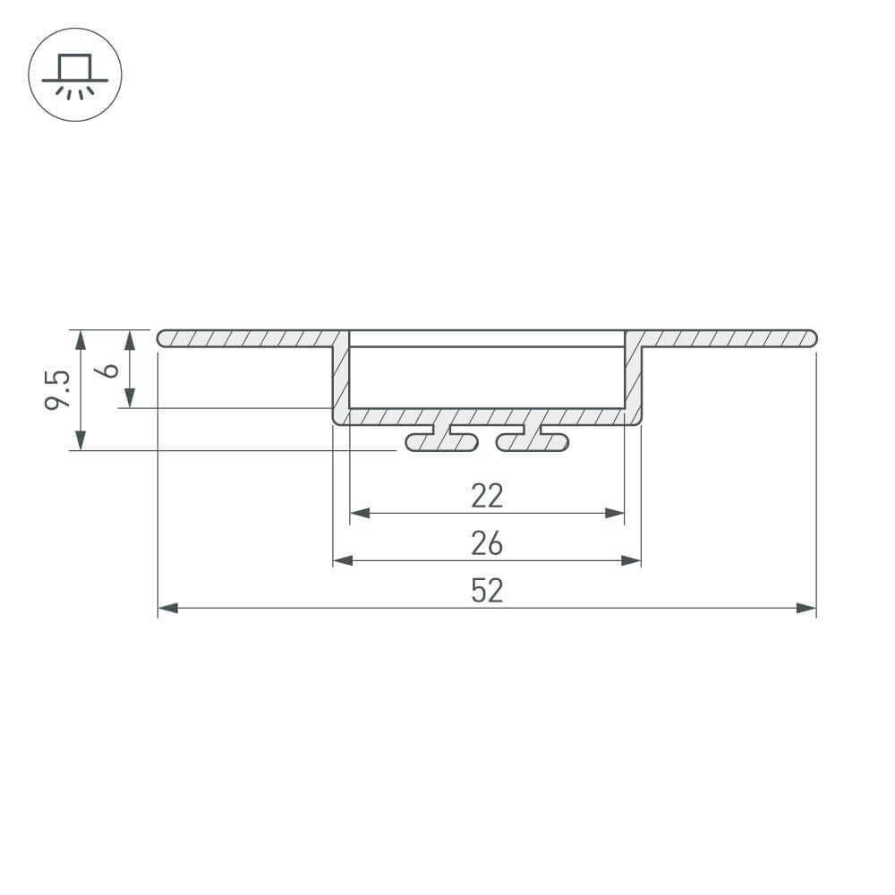 Профиль Arlight KLUS-LOCK-FM-2000 ANOD 019185 в Санкт-Петербурге