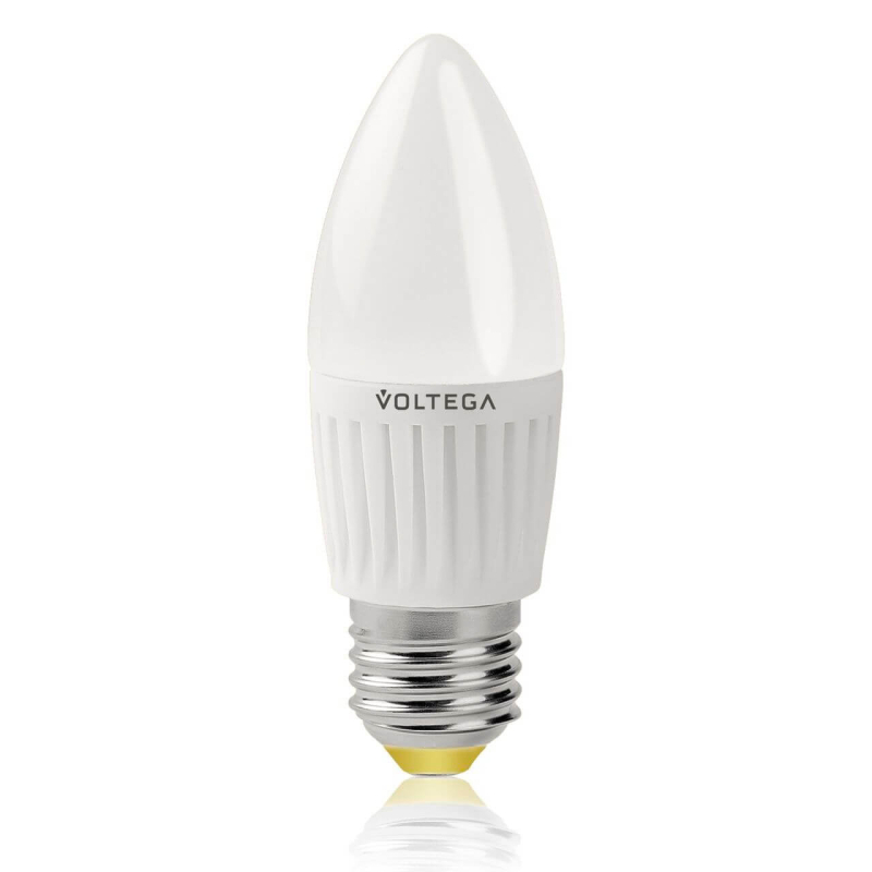 Лампа светодиодная Voltega E27 6.5W 2800К свеча матовая VG1-C2E27warm6W-C 5717 в Санкт-Петербурге