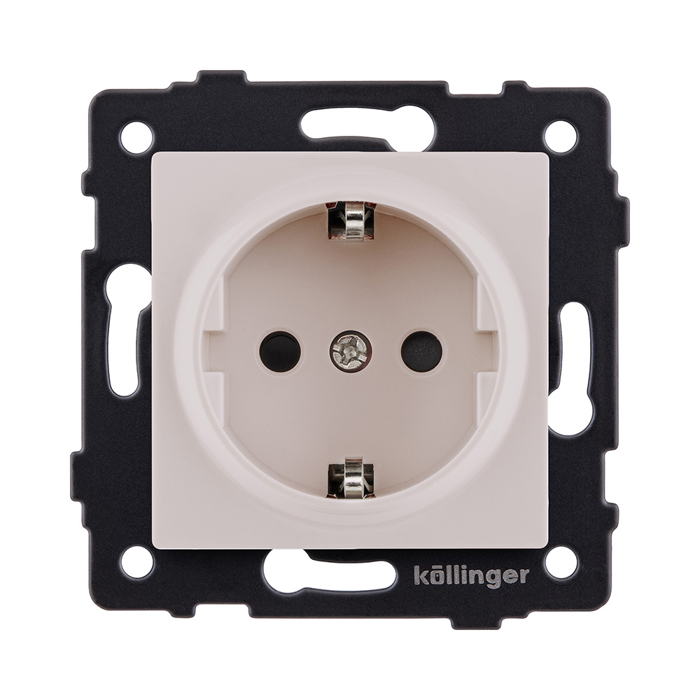Розетка штепсельная SCHUKO 16A/250 В, кашемир матовый Kollinger REA-002CM для Aspekt, Eleganz, Reflex в #REGION_NAME_DECLINE_PP#