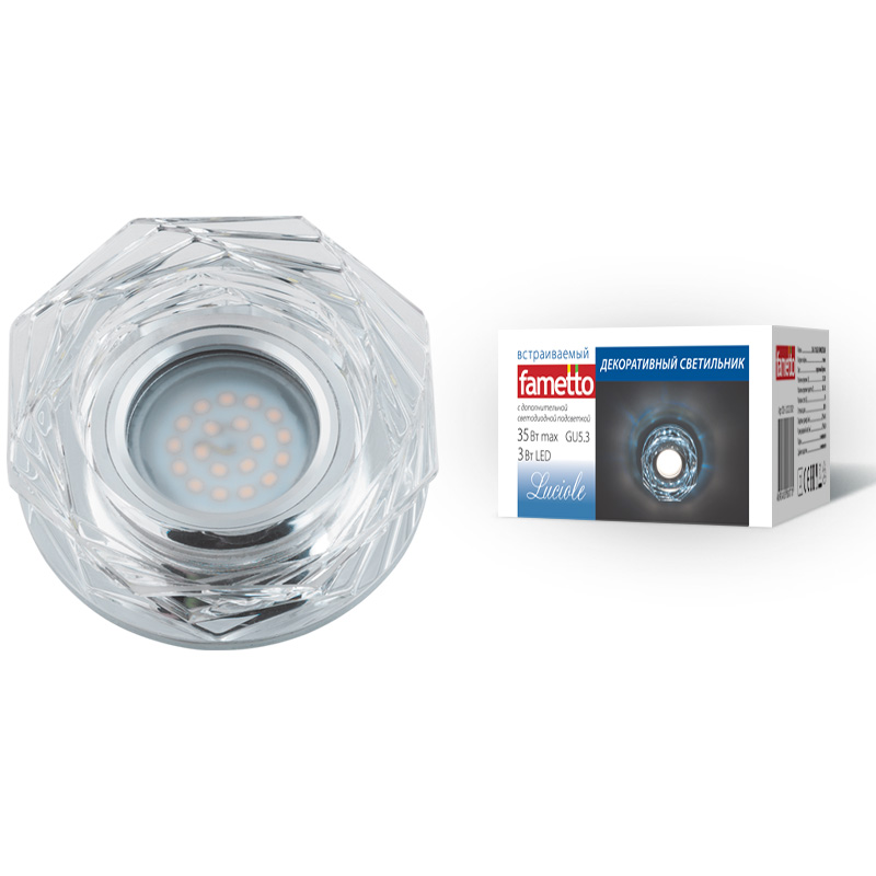 Встраиваемый светильник Fametto Luciole DLS-L122 GU5.3 GLASSY/CLEAR UL-00000369 в #REGION_NAME_DECLINE_PP#