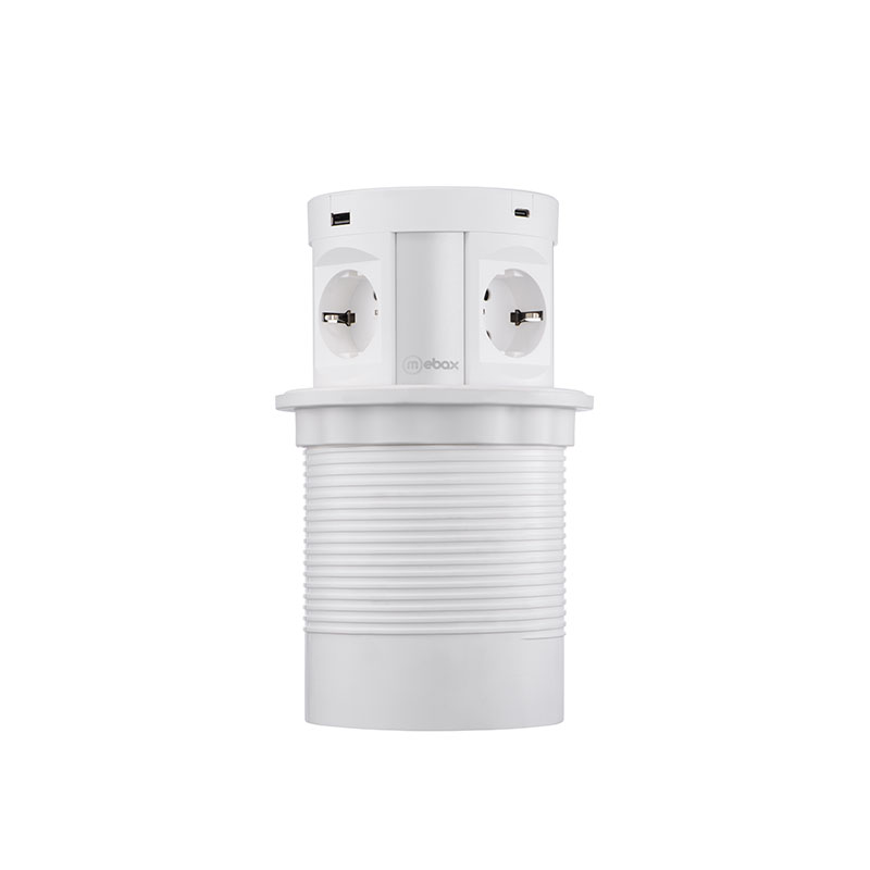 Блок розеток 107J (4 секции, 2 USB А + 2 USB С) Mebax 00-00001171 в Санкт-Петербурге