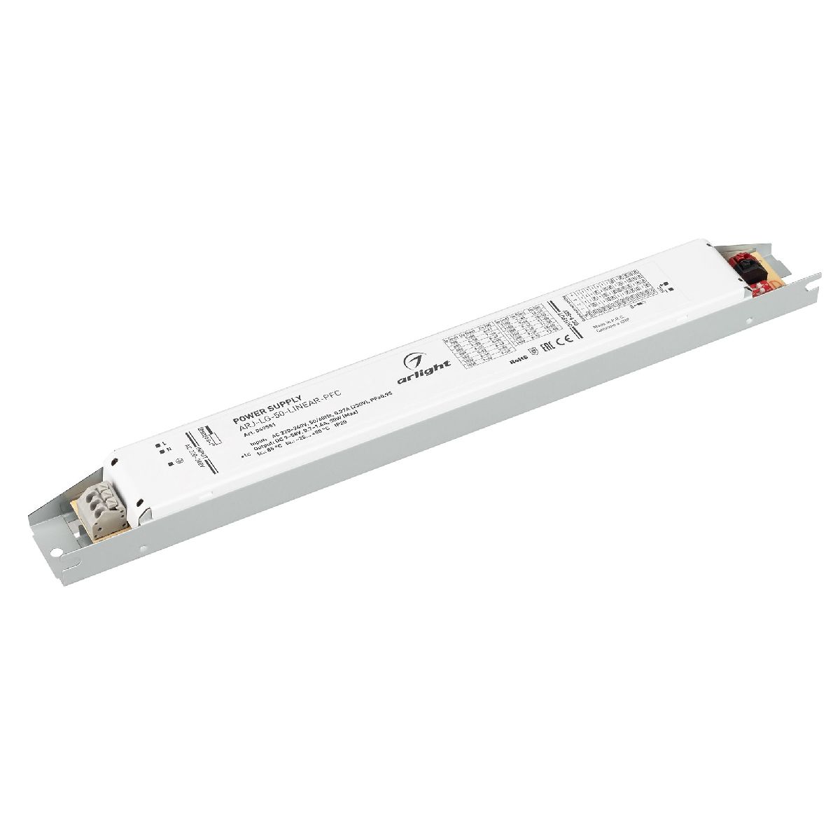 Блок питания Arlight ARJ-LG-50-LINEAR-PFC (50W, 9-58V, 0.7-1.4A) 049551 в Санкт-Петербурге