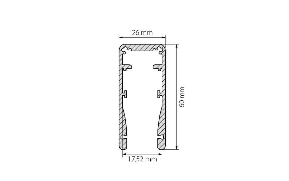 Профиль Arlight ALU-HANDRAIL-2000 FOR GLASS 17.5 015477 в Санкт-Петербурге