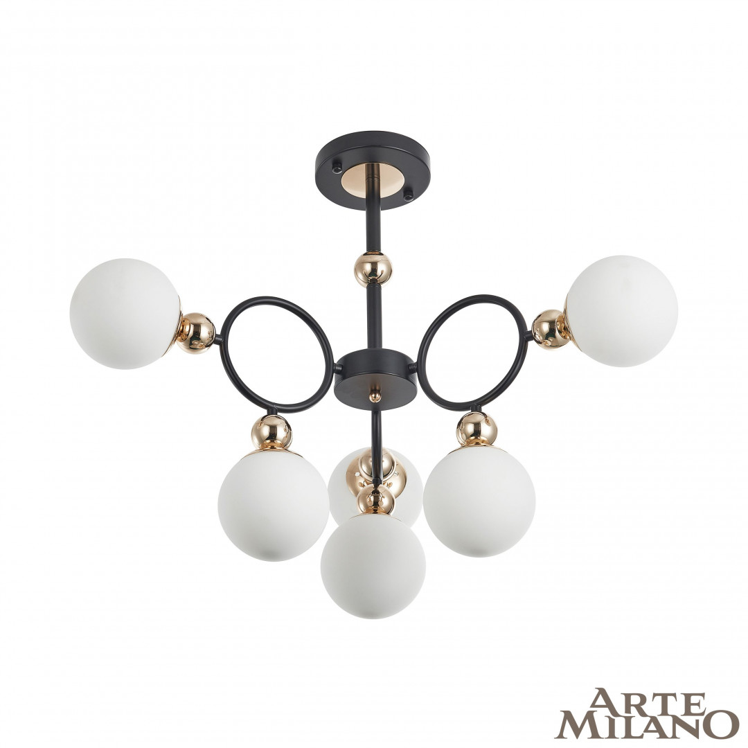 Потолочная люстра Arte Milano Neapolis 274307/6 BK/GD в #REGION_NAME_DECLINE_PP#
