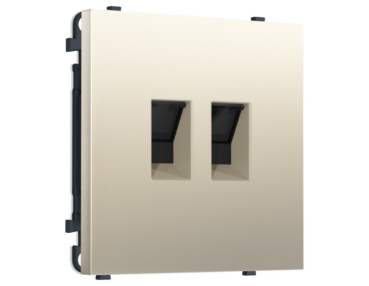 Комплект механизма компьютерной двойной розетки SIGMA Шёлк RJ-45 Ambrella Volt MS552110 (SP5521, PR189) в #REGION_NAME_DECLINE_PP#