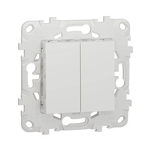 Выключатель двухклавишный Schneider Electric Unica New NU521118