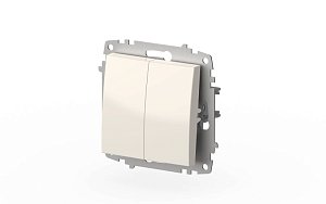 Выключатель двухклавишный ELBI Zena Vega 609-010200-202