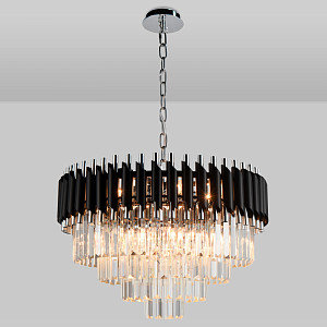 Подвесная люстра Natali Kovaltseva DARIAN 76017/10C CHROME BLACK