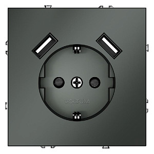 Розетка с USB, А+А Voltum S70 VLS040406