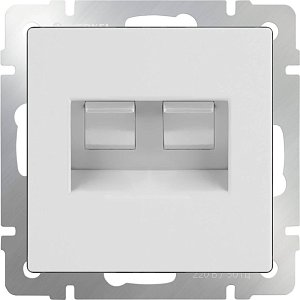 Розетка Werkel двойная Ethernet RJ-45 белая WL01-RJ45+RJ45 4690389073526