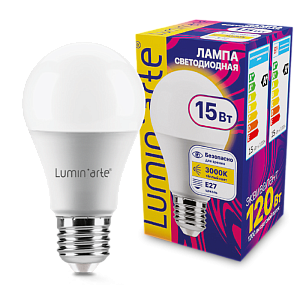 Светодиодная лампа Lumin'arte LSTD-A60-15W3KE27