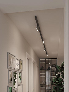 Трековая система со светильниками №4 трехфазная накладная Eldeko (48В, форма - прямая, 4м, 4000K) черная Hesby Lighting HSBL_kompl_E004_NI4B4K