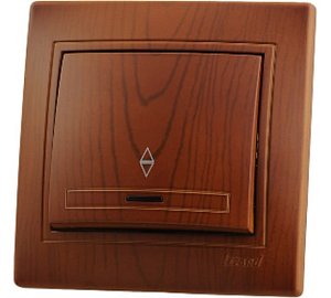 Выключатель проходной с подсветкой Lezard Mira 701-0801-114