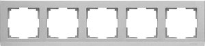 Рамка Werkel Stark на 5 постов серебряный WL04-Frame-05 4690389063732
