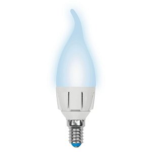 Лампа светодиодная (UL-00000769) Uniel E14 7W 4500K матовая LED-CW37-7W/NW/E14/FR PLP01WH
