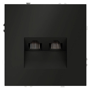 Розетка компьютерная двойная Voltum S70 VLS060208