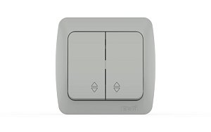 Переключатель двухклавишный ELBI Eva 554-011500-211