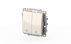 Выключатель проходной двухклавишный ELBI Zena Vega 609-010200-211
