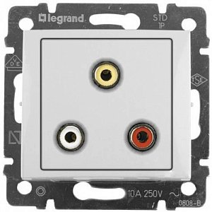 Розетка RCA Legrand Valena белая 770084