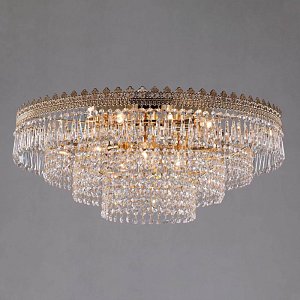 Потолочная люстра Eurosvet Diadema 10078/10 золото/прозрачный хрусталь Strotskis