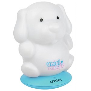 Светильник-ночник (03574) Uniel DTL-305-Собачка/3color/Base blue/Rech