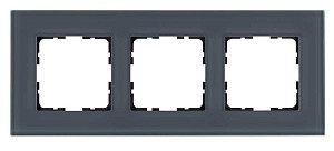 Рамка 3-постовая, стекло Маренго Jasmart G-Glass G1003GC