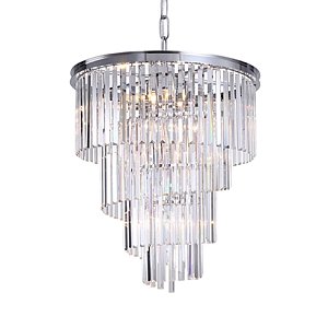 Подвесная люстра Delight Collection Helix KR0262P-10 chrome/clear