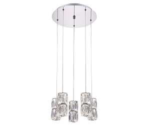 Подвесная светодиодная люстра Kink Light Аква-Кристалл 08620-5A
