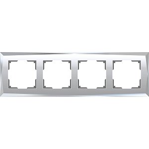Рамка Werkel Diamant на 4 поста зеркальный WL08-Frame-04 4690389143847