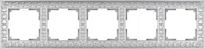 Рамка Werkel Antik на 5 постов жемчужный WL07-Frame-05 4690389063534