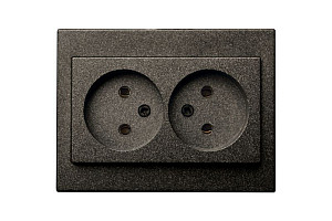 Розетка двухместная Liregus Epsilon 28-1152