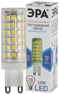 Лампа светодиодная Эра G9 9W 4000K LED JCD-9W-CER-840-G9 Б0033186 УЦ