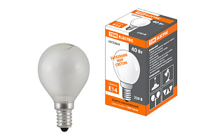Лампа накаливания TDM Electric Е14 40W матовая SQ0332-0005