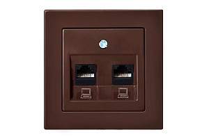 Розетка компьютерная двойная (2хRJ45) Liregus Epsilon 28-1451