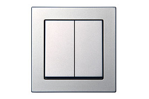 Выключатель двухклавишный Liregus Epsilon 28-1731