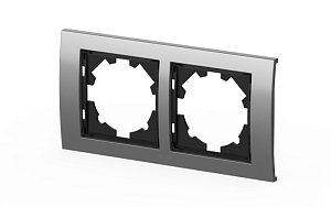 Рамка двухместная ELBI Zena Platin 500-073600-226