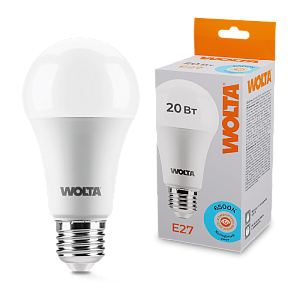 Светодиодная лампа WOLTA 20Вт 6500К E27 груша матовая 25W65BL20E27