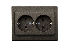 Розетка двухместная Liregus Epsilon 28-1153