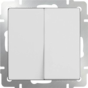 Выключатель Werkel двухклавишный проходной белый WL01-SW-2G-2W 4690389045561