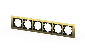 Рамка шестиместная ELBI Zena Platin 500-073400-252
