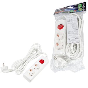 Удлинитель бытовой Uniel Ultra S-GCU2-3B WHITE UL-00010010