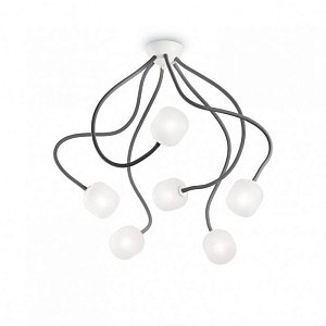 Потолочная люстра Ideal Lux Octopus PL6 Nero 174952