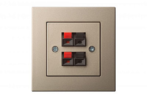 Аудио розетка двухместная Liregus Epsilon 28-3241