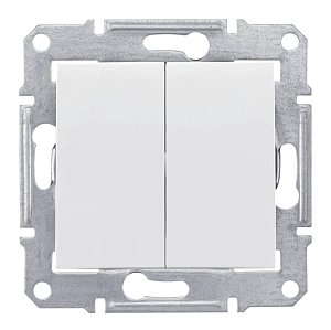 Переключатель двухклавишный Schneider Electric Sedna 10A 250V SDN0600121