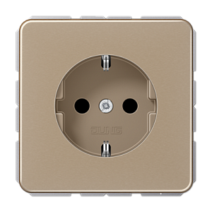 Розетка 2K+З со шторками Jung CD1520KIGB