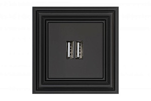 Розетка 2 usb Liregus Retro 29-217