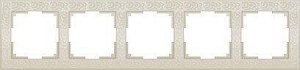 Рамка Werkel Flock на 5 постов слоновая кость WL05-Frame-05-ivory 4690389059384